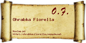 Ohrabka Fiorella névjegykártya
